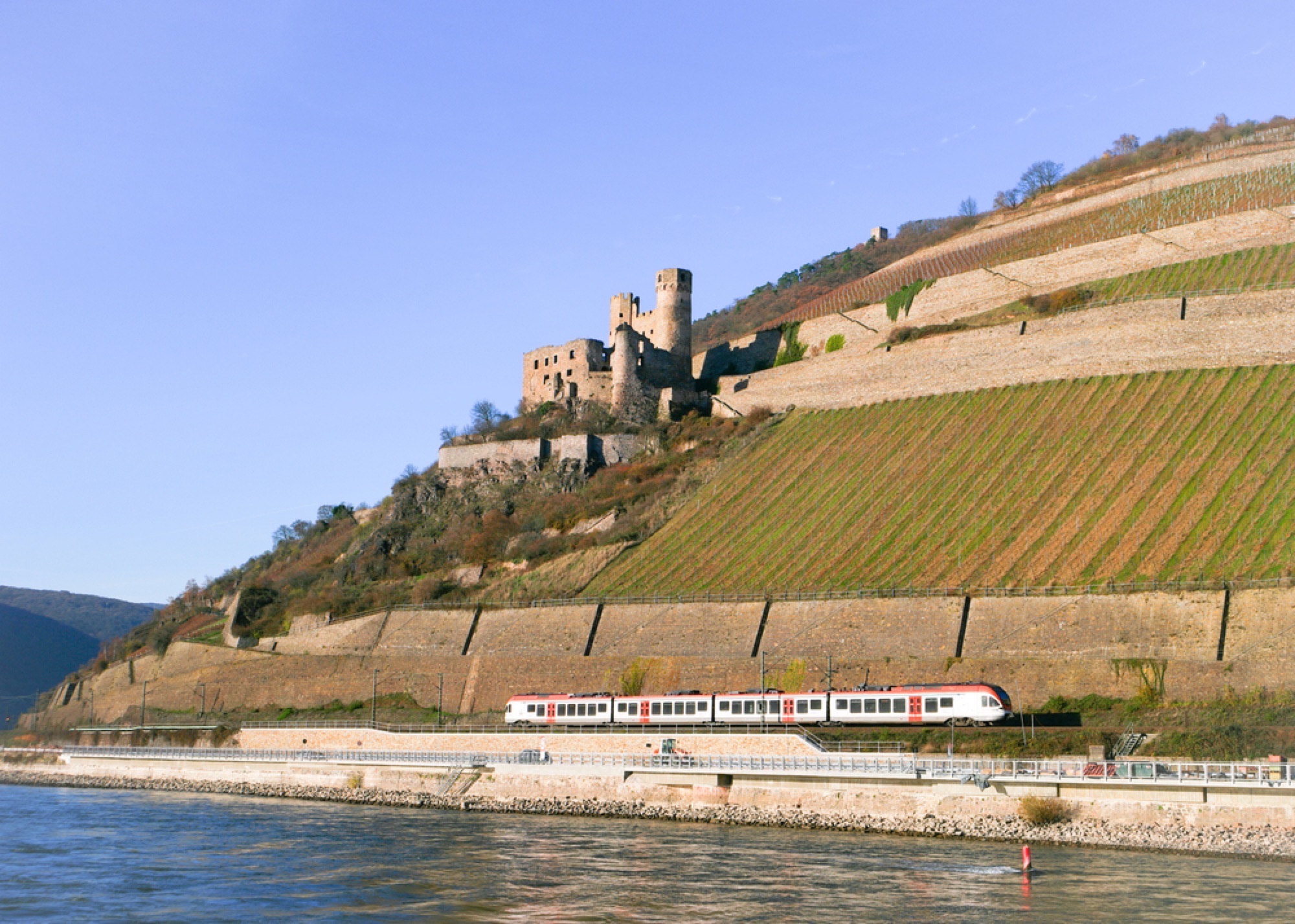 Koblenz to Mainz. Rhine Valley, Germany 