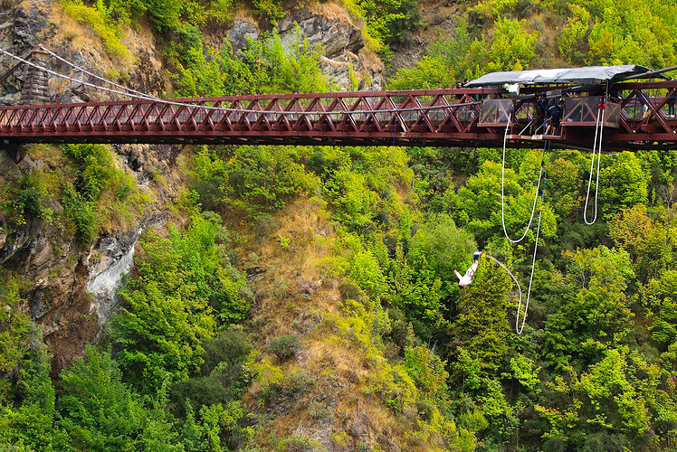 Bungee jumping in New Zealand