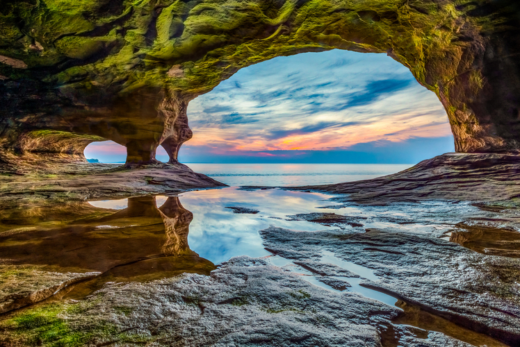 Michigan sea cave