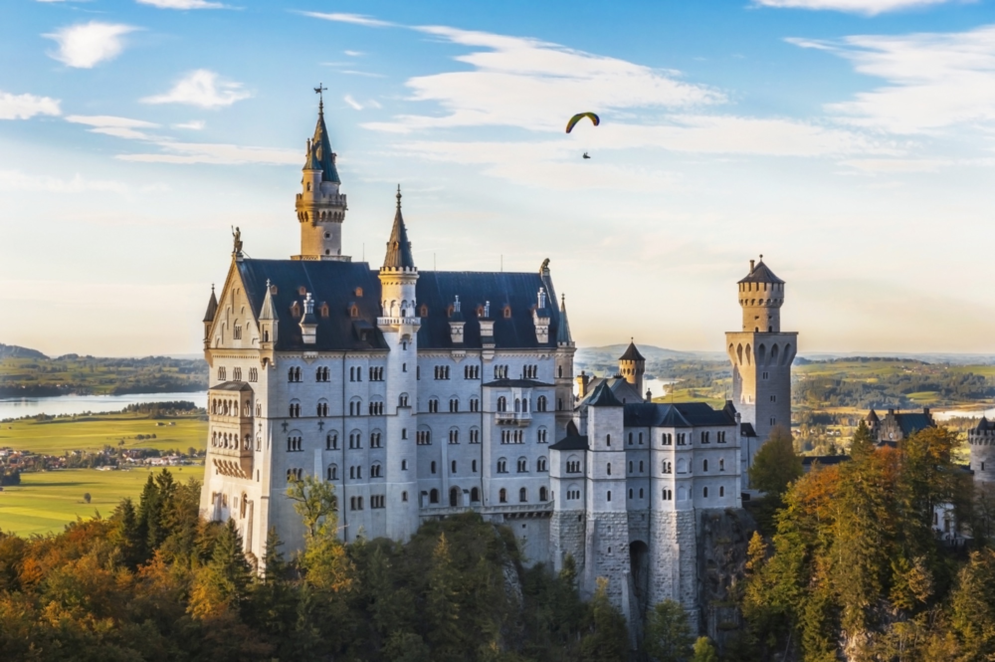 Paraglide over Neuschwanstein Castle, Germany