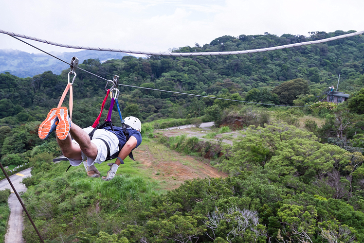 Zip lining through Costa Rica