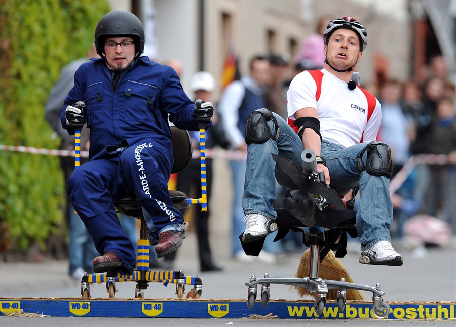 office chair race, germany