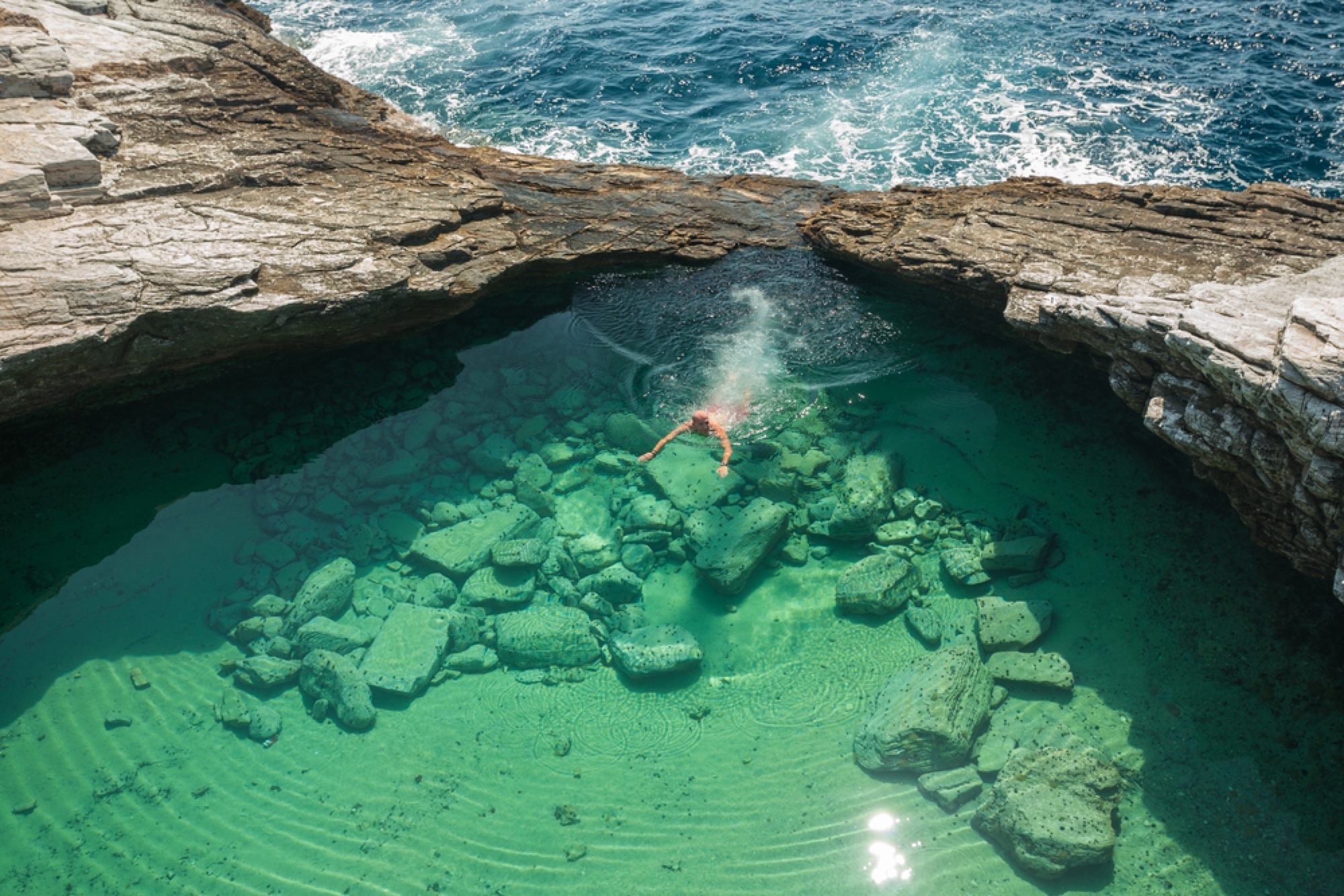 mermaid pool thassos greece