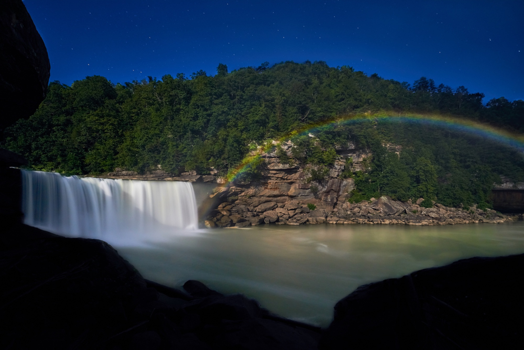 cumberland falls with rainbow kentucky