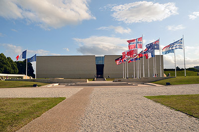 outside caen memorial museum