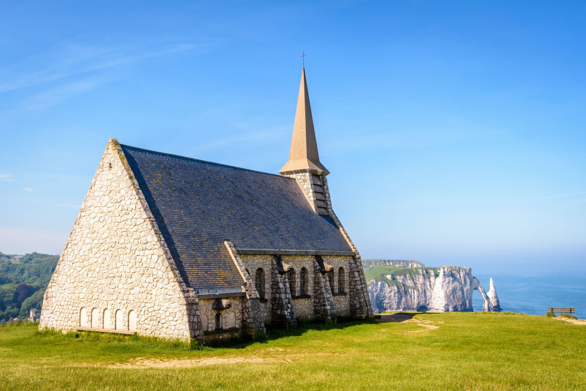 Notre Dame de la Garde on Normady Coast