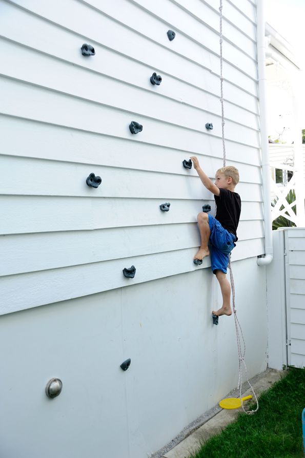 Outdoor climbing wall