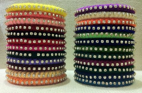 Thread and Pearl Bangles